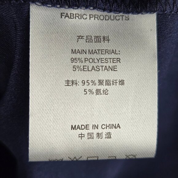 Knitee Size Small Navy Blue Sheath Dress Ruffles at Shoulders Split V Neck NWT - Picture 14 of 16